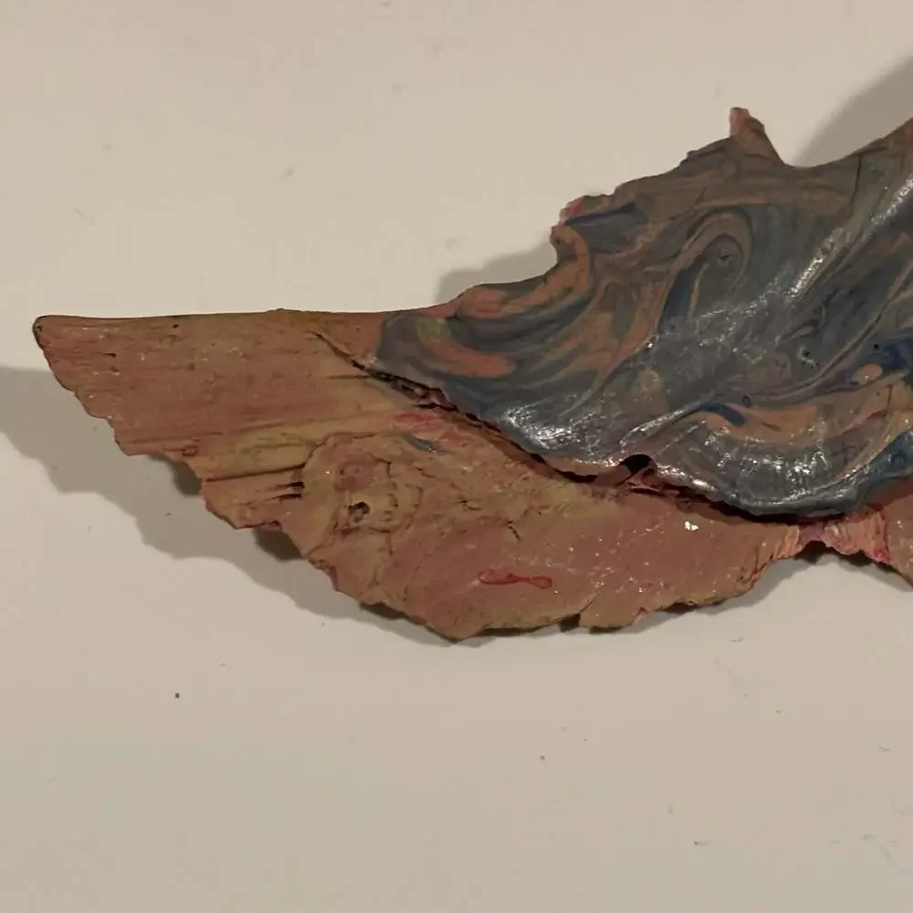 Handmade Polymer Clay Abstract Swirled Sculpture Fragment